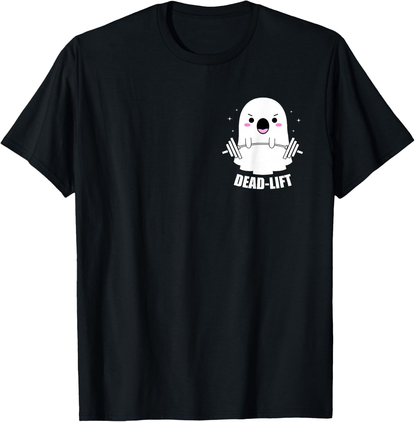 Dead Lift Ghost Halloween, Funny Ghost Gym Fitness Workout T-Shirt - T-Shirt | Black