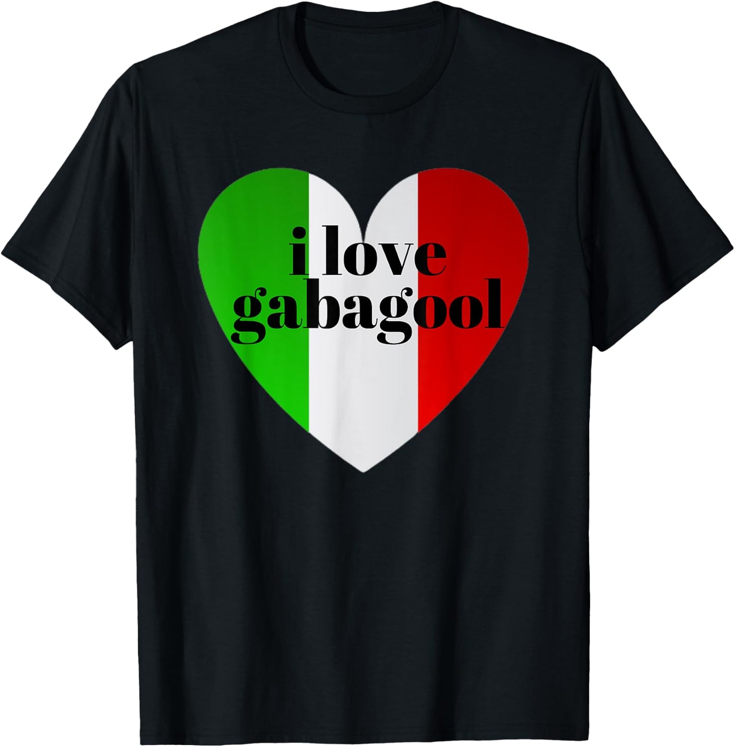 Funny I Love Gabagool Italian Flag Coldcut Humor Slang Men T-Shirt - T-Shirt | Black