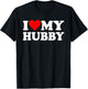 I Love Heart My Hubby Husband T-Shirt - T-Shirt | Black