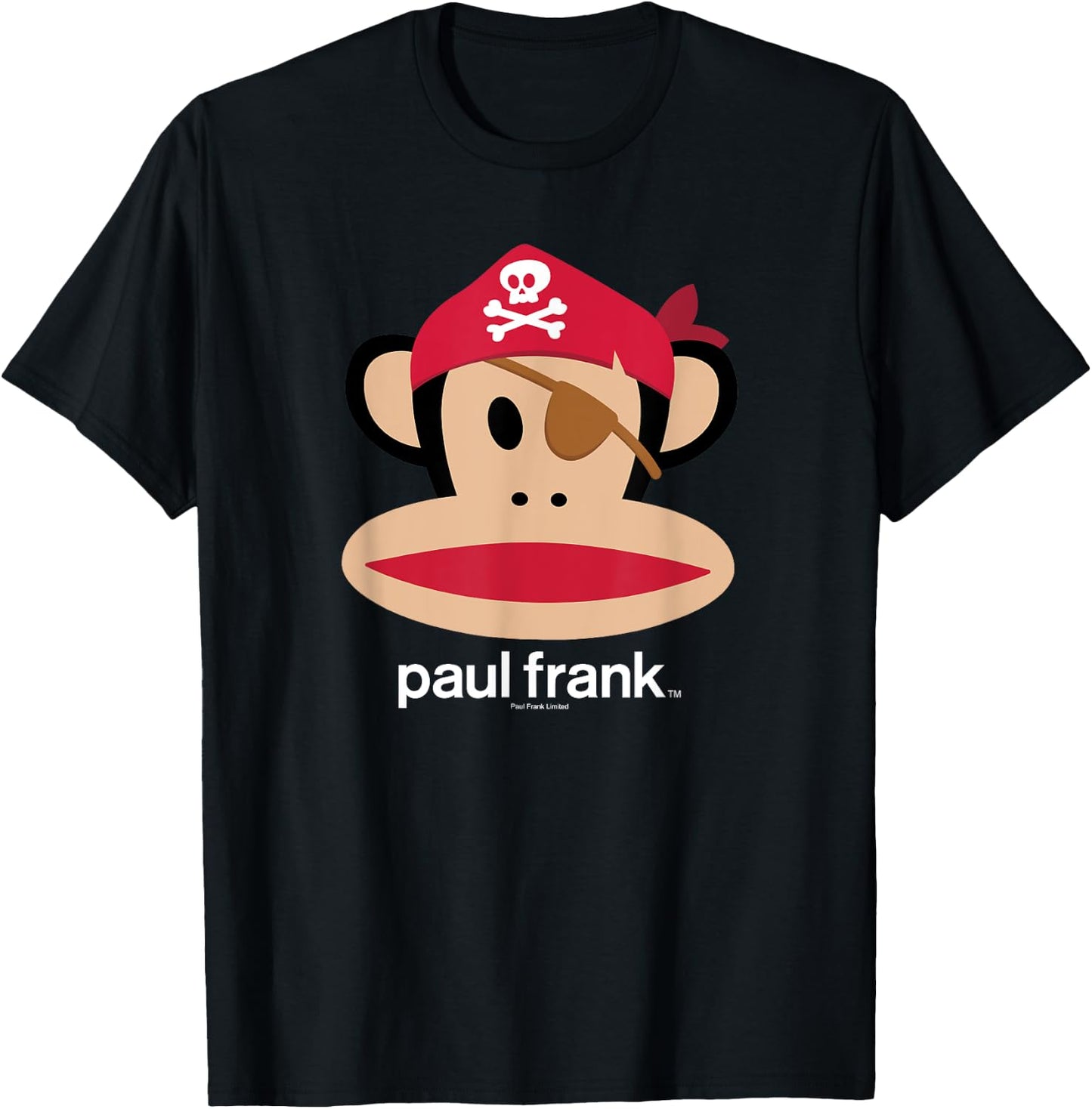 Paul Frank Halloween Julius Pirate Monkey Logo T-Shirt - T-Shirt | Black