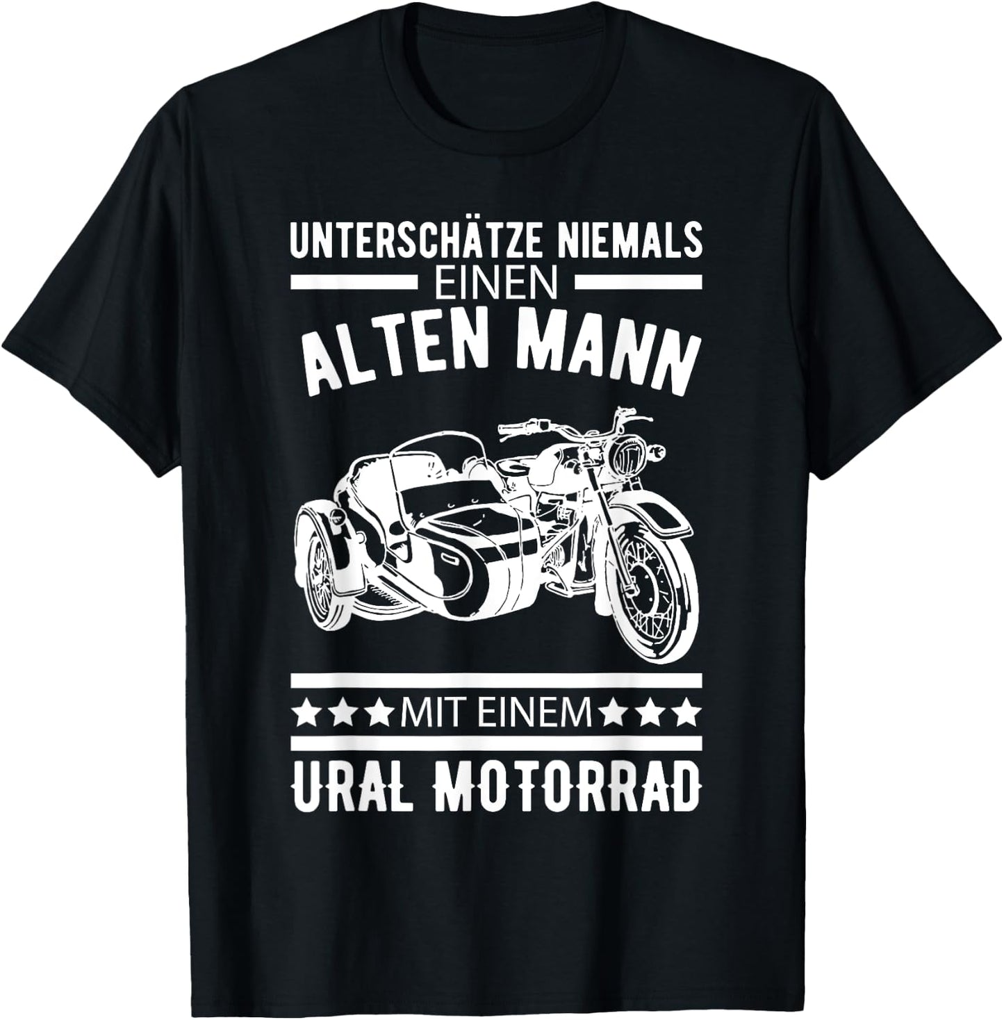Ural Motorcycle Offroad Motorcyclist T-Shirt - T-Shirt | Black