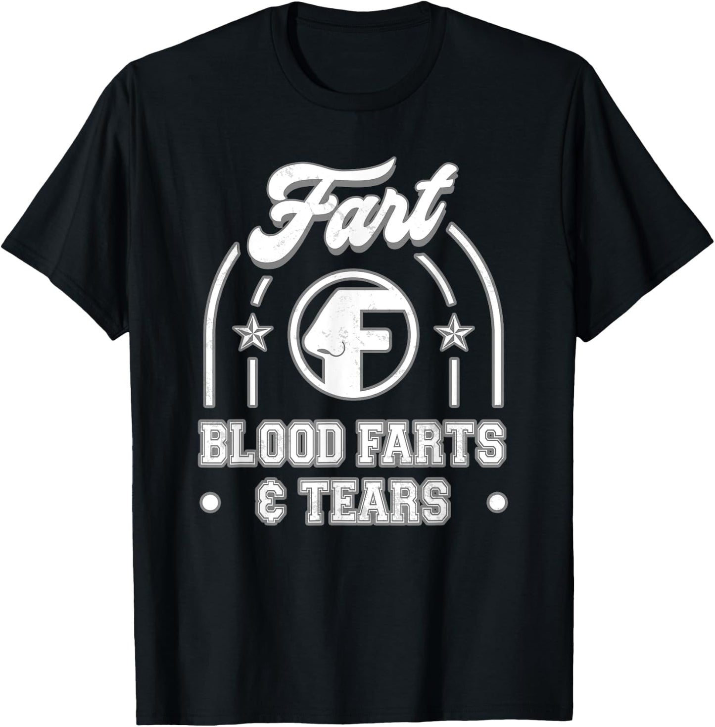 Blood Farts & Tears Fart Funny T-Shirt - T-Shirt | Black