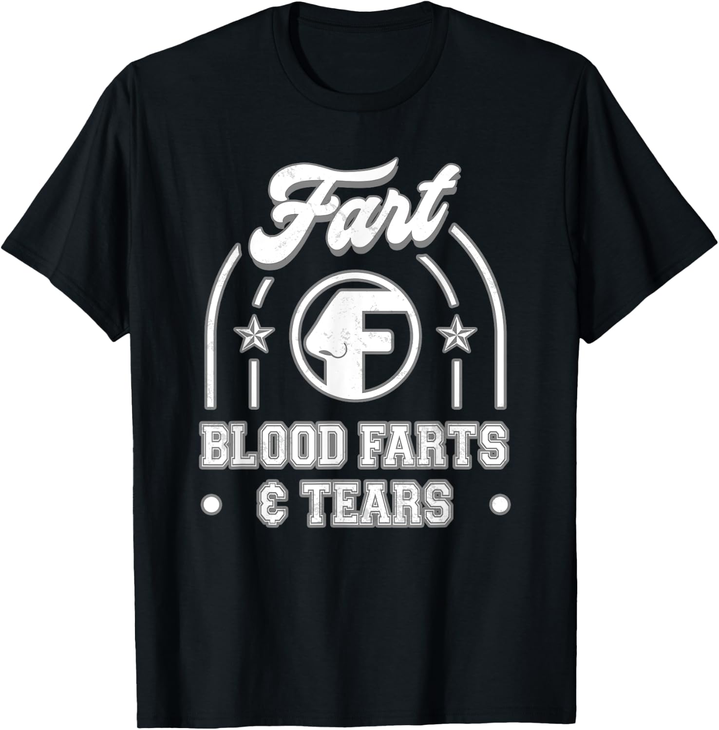 Blood Farts & Tears Fart Funny T-Shirt - T-Shirt | Black