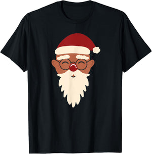 Indian Santa Claus Mr Mrs Couples Matching Christmas Pajamas T-Shirt - T-Shirt | Black