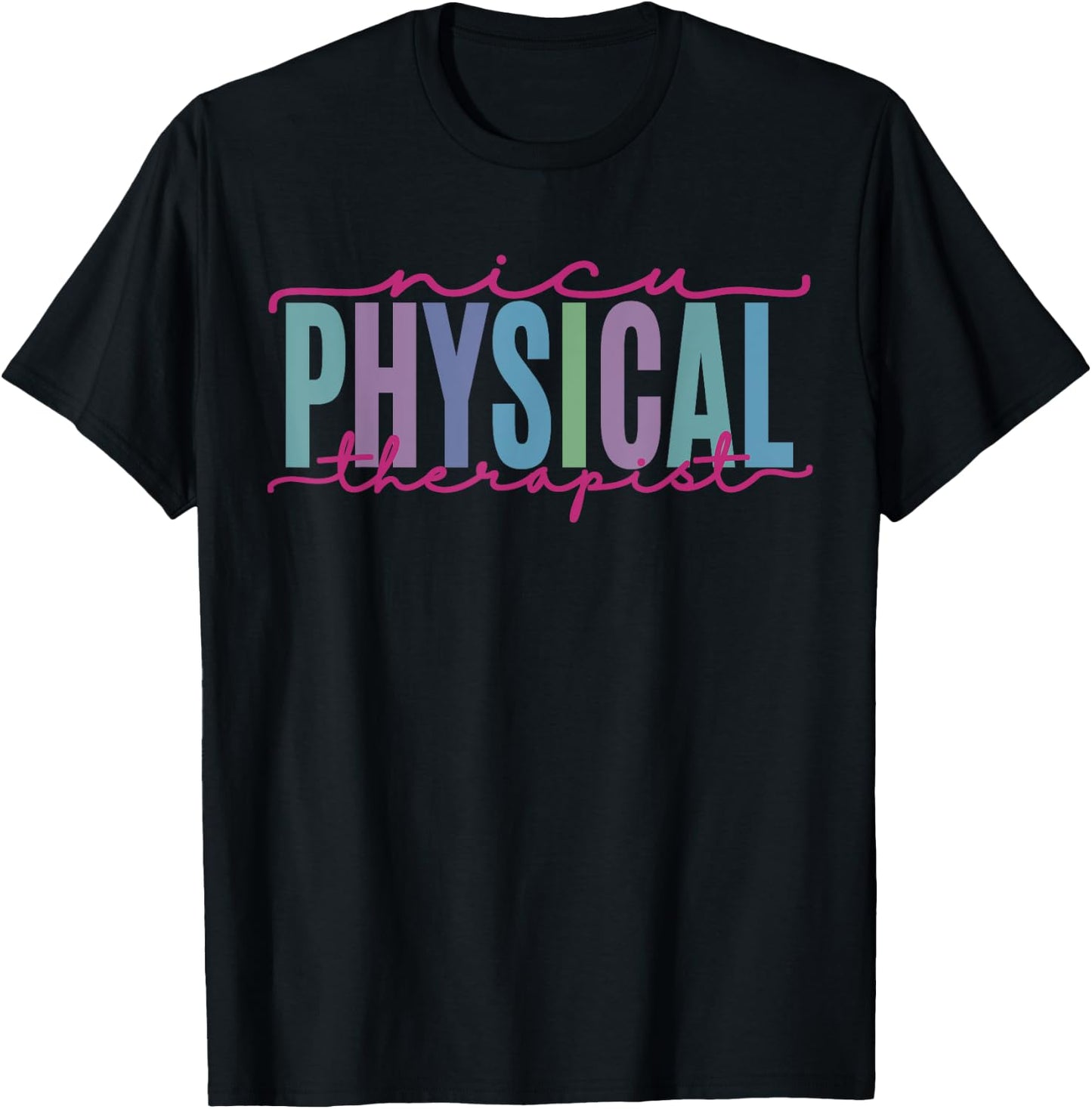 NICU Physical Therapist Neonatal ICU Nurse Funny Respiratory T-Shirt - T-Shirt | Black