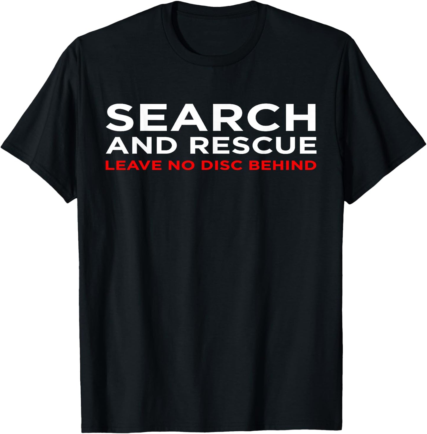 Funny Disc Golf | Retro Frisbee | Search & Rescue T-Shirt - T-Shirt | Black