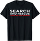 Funny Disc Golf | Retro Frisbee | Search & Rescue T-Shirt - T-Shirt | Black