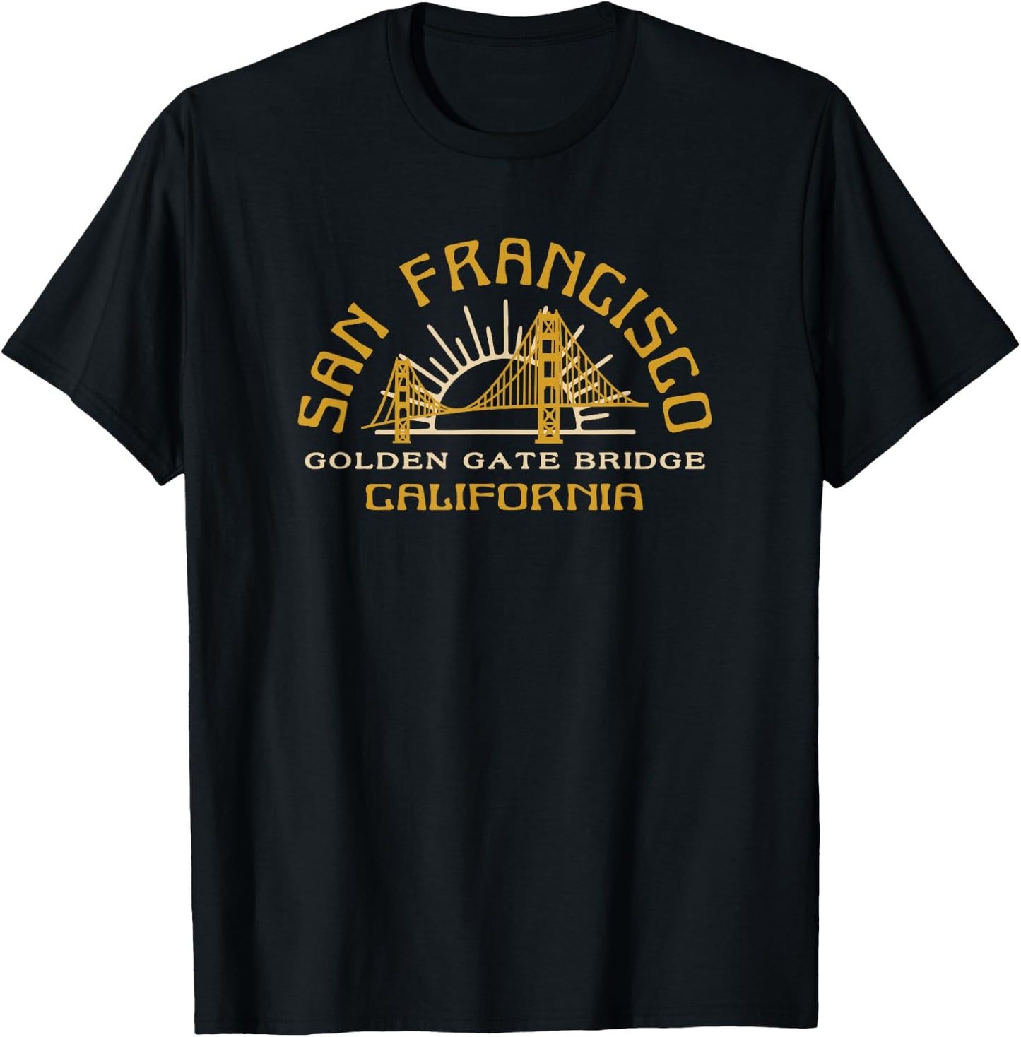 San Francisco Golden Gate Bridge California T-Shirt - T-Shirt | Black