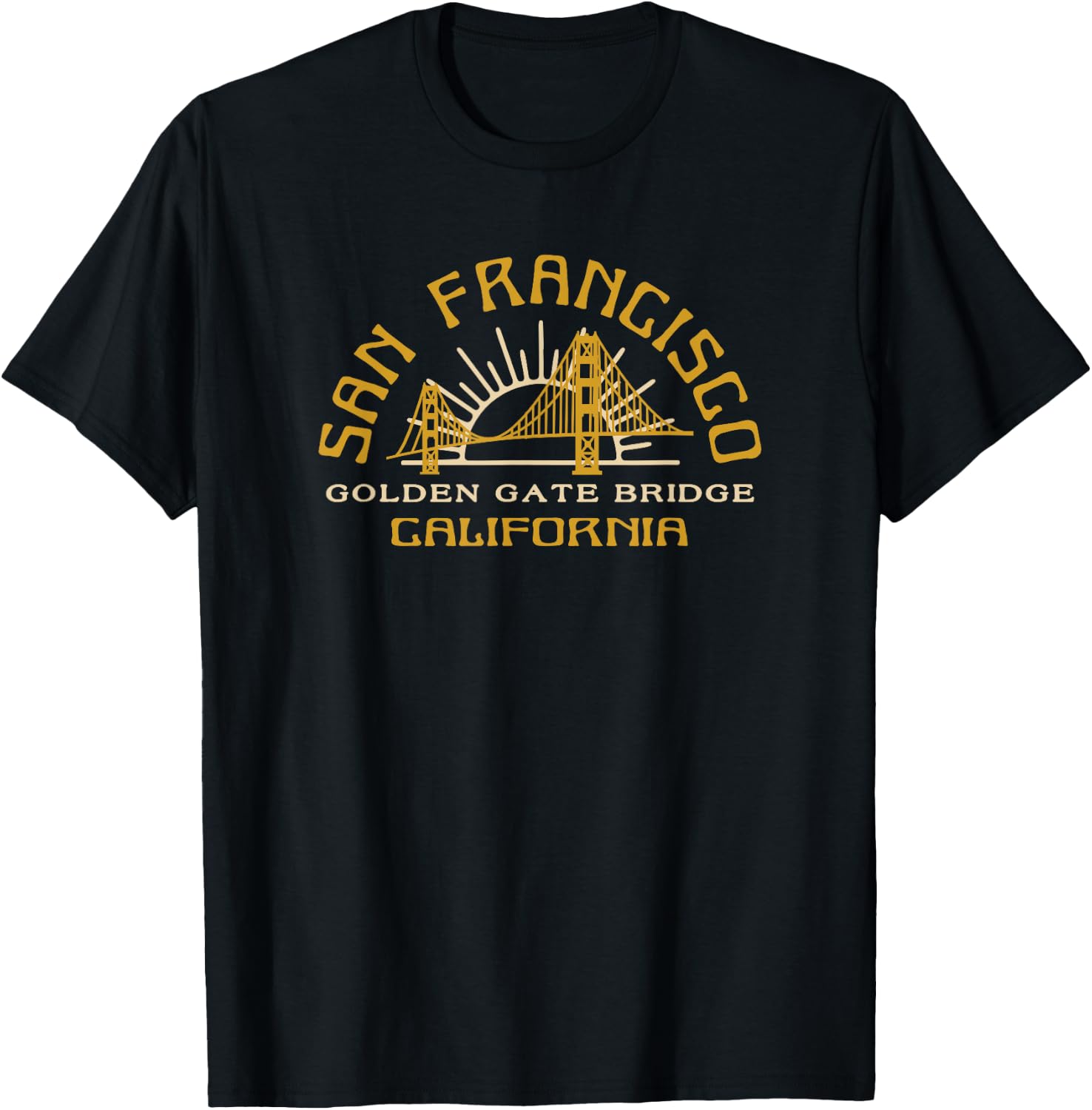 San Francisco Golden Gate Bridge California T-Shirt - T-Shirt | Black