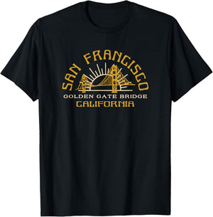 San Francisco Golden Gate Bridge California T-Shirt - T-Shirt | Black