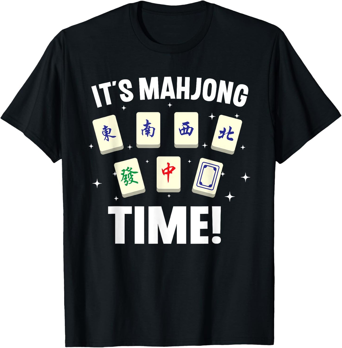 Funny Mahjong Design Women Mahjong Game Player Lover T-Shirt - T-Shirt | Black