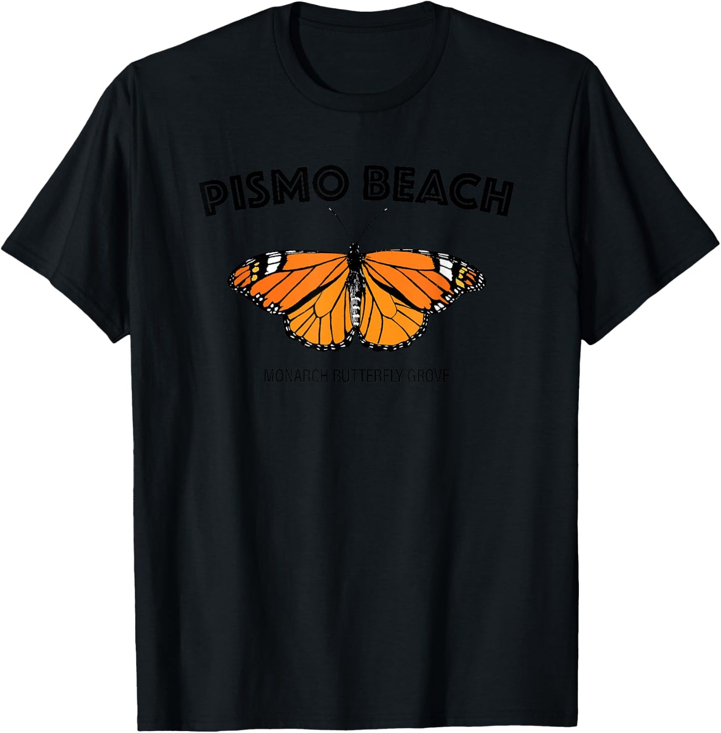 Pismo Beach California Monarch Butterfly Migration T-Shirt - T-Shirt | Black