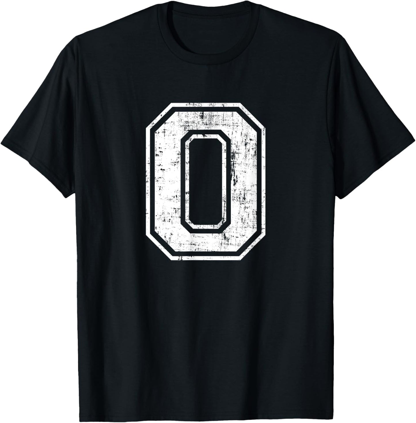 Letter O Uppercase Alphabet Initial School College Varsity T-Shirt - T-Shirt | Black