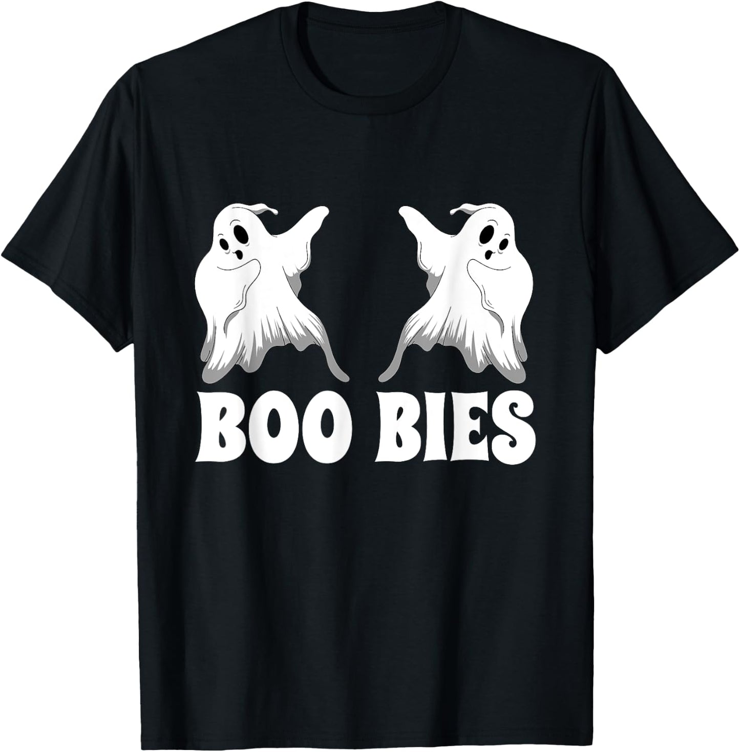 boo-bies Ghost Pumpkin Halloween T-Shirt - T-Shirt | Black