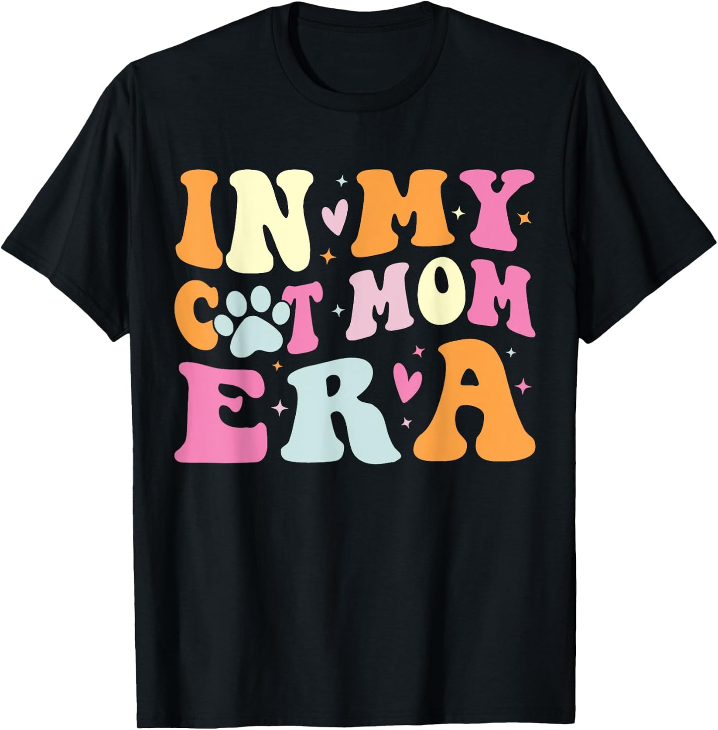 In My Cat Mom Era Cute Cat Mom T-Shirt - T-Shirt | Black
