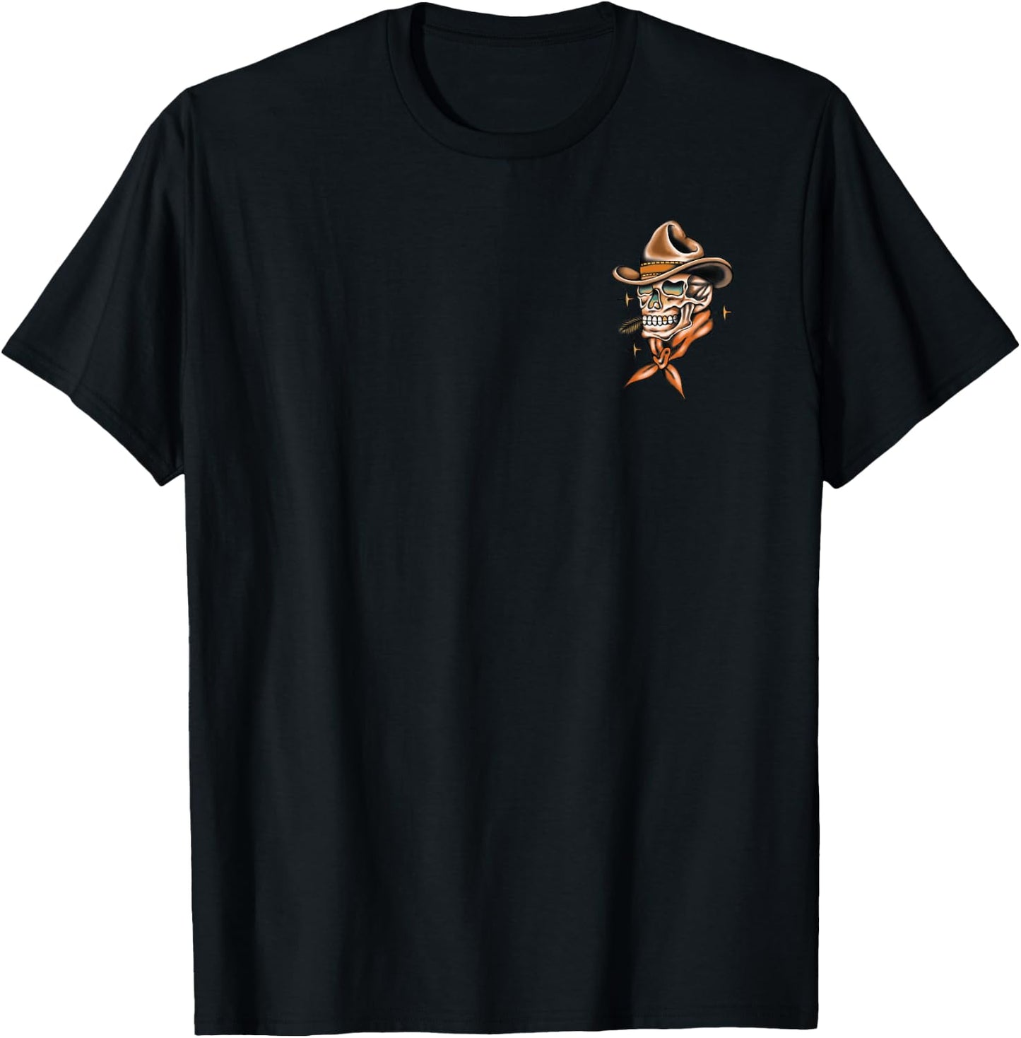 Vintage Cowboy American Traditional Tattoo Old School Flash T-Shirt - T-Shirt | Black