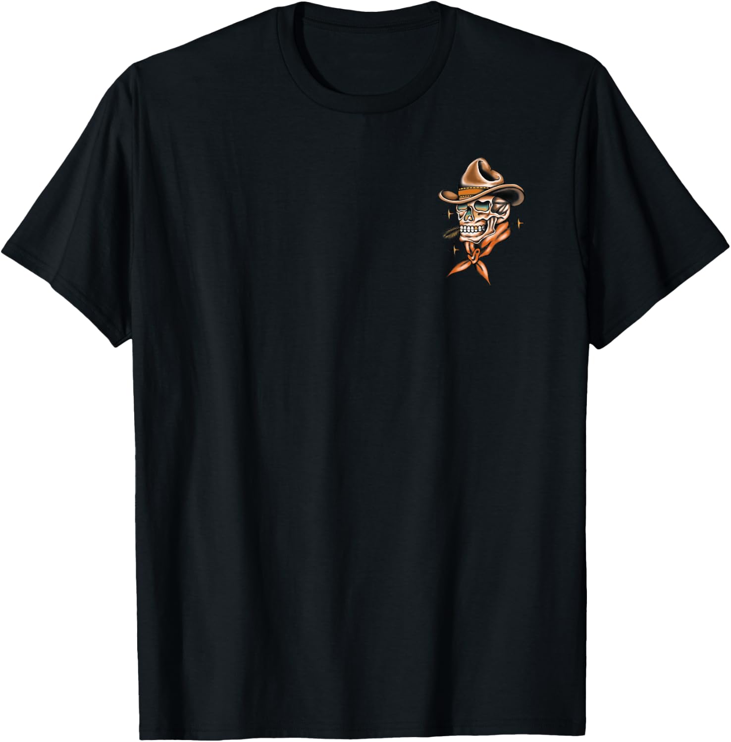 Vintage Cowboy American Traditional Tattoo Old School Flash T-Shirt - T-Shirt | Black