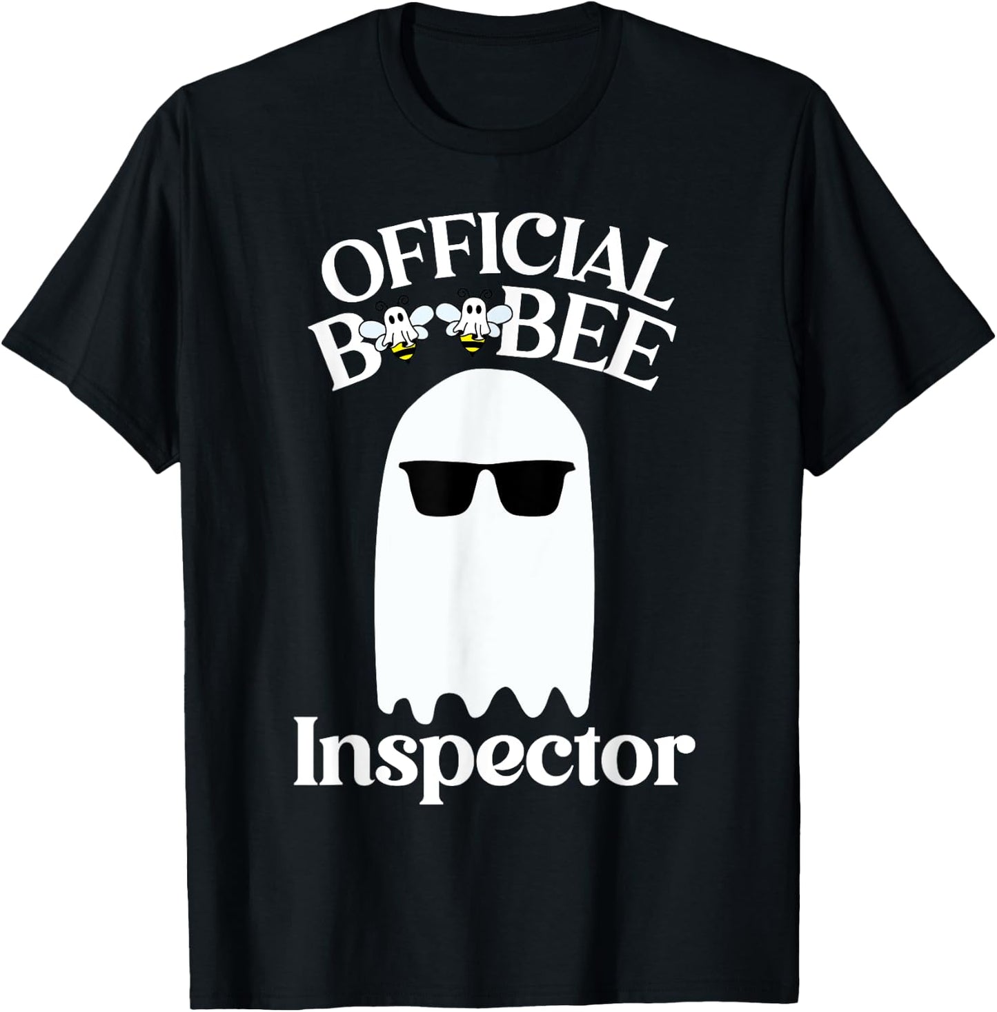 Boo-Bee Inspector Lazy DIY Halloween Costume Funny Ghost T-Shirt - T-Shirt | Black