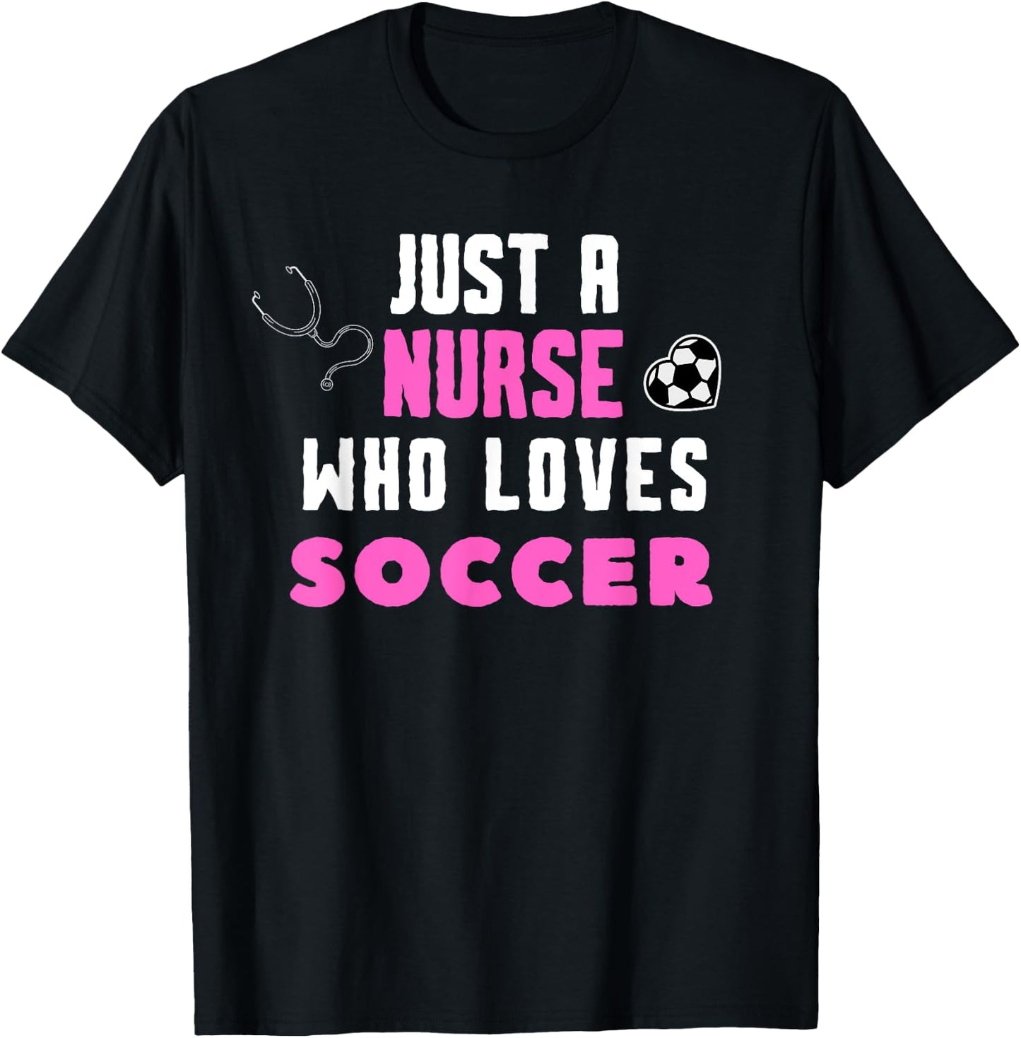 Cool Soccer Girls School Nurse RN ICU ER Pediatric T-Shirt - T-Shirt | Black