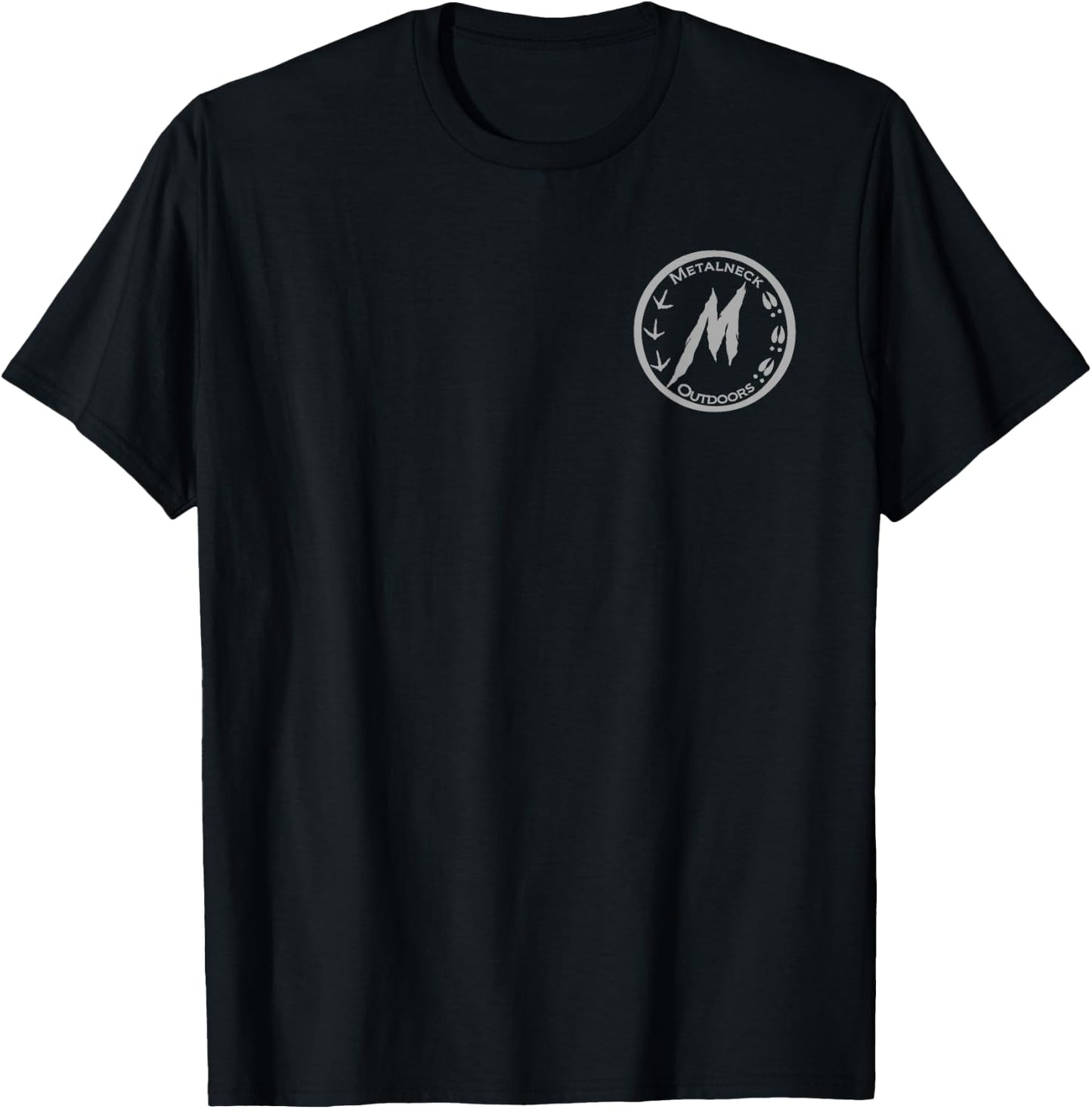 Flathead Catfish, Design on back, Metalneck Outdoors T-Shirt - T-Shirt | Black