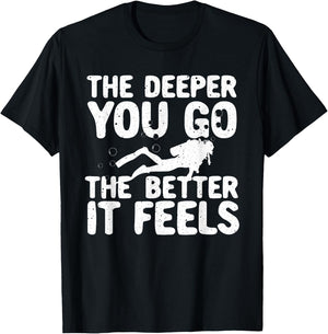 Funny Scuba Diving Themed Design Women Scuba Dive T-Shirt - T-Shirt | Black