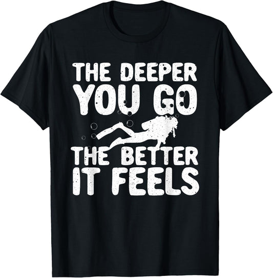 Funny Scuba Diving Themed Design Women Scuba Dive T-Shirt - T-Shirt | Black