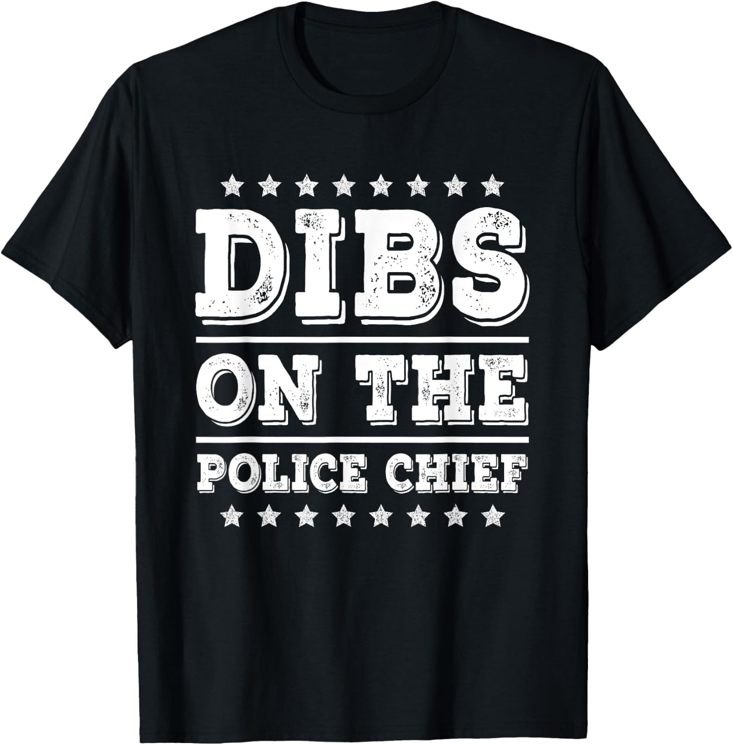 Dibs on Mine Co. Police Chief Funny Police Cop Wife Girlfriend T-Shirt - T-Shirt | Black