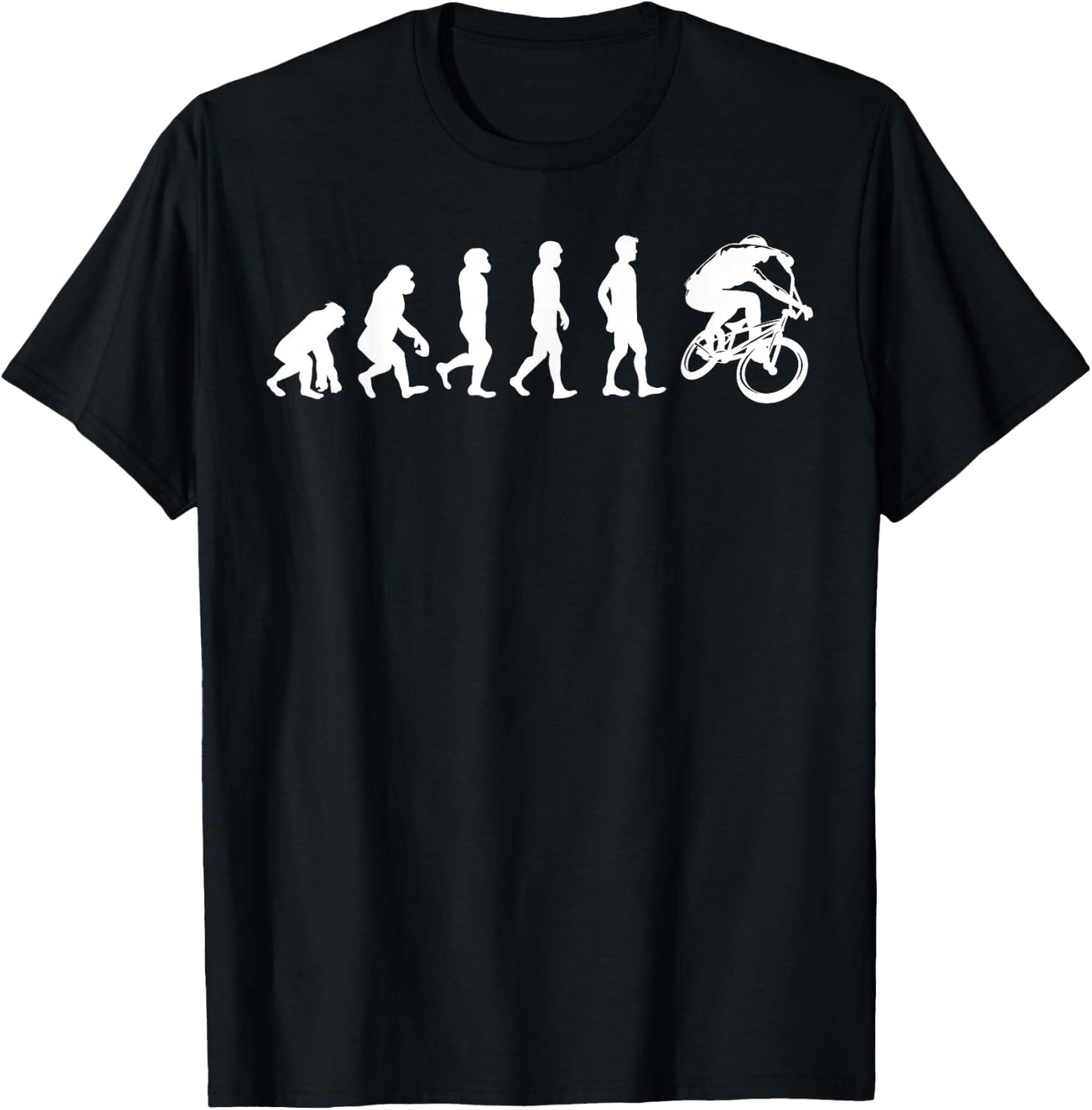 Evolution of Humanity to BMX Bike T-Shirt - T-Shirt | Black