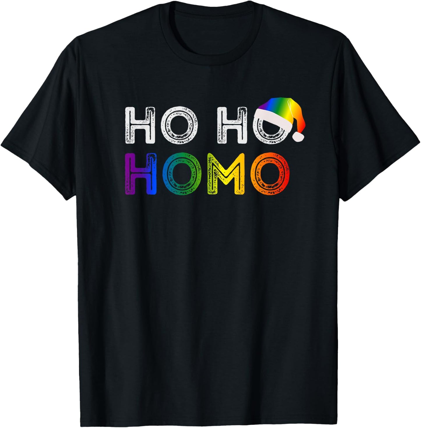 Ho Ho Homo homosexual gay pride T-Shirt - T-Shirt | Black