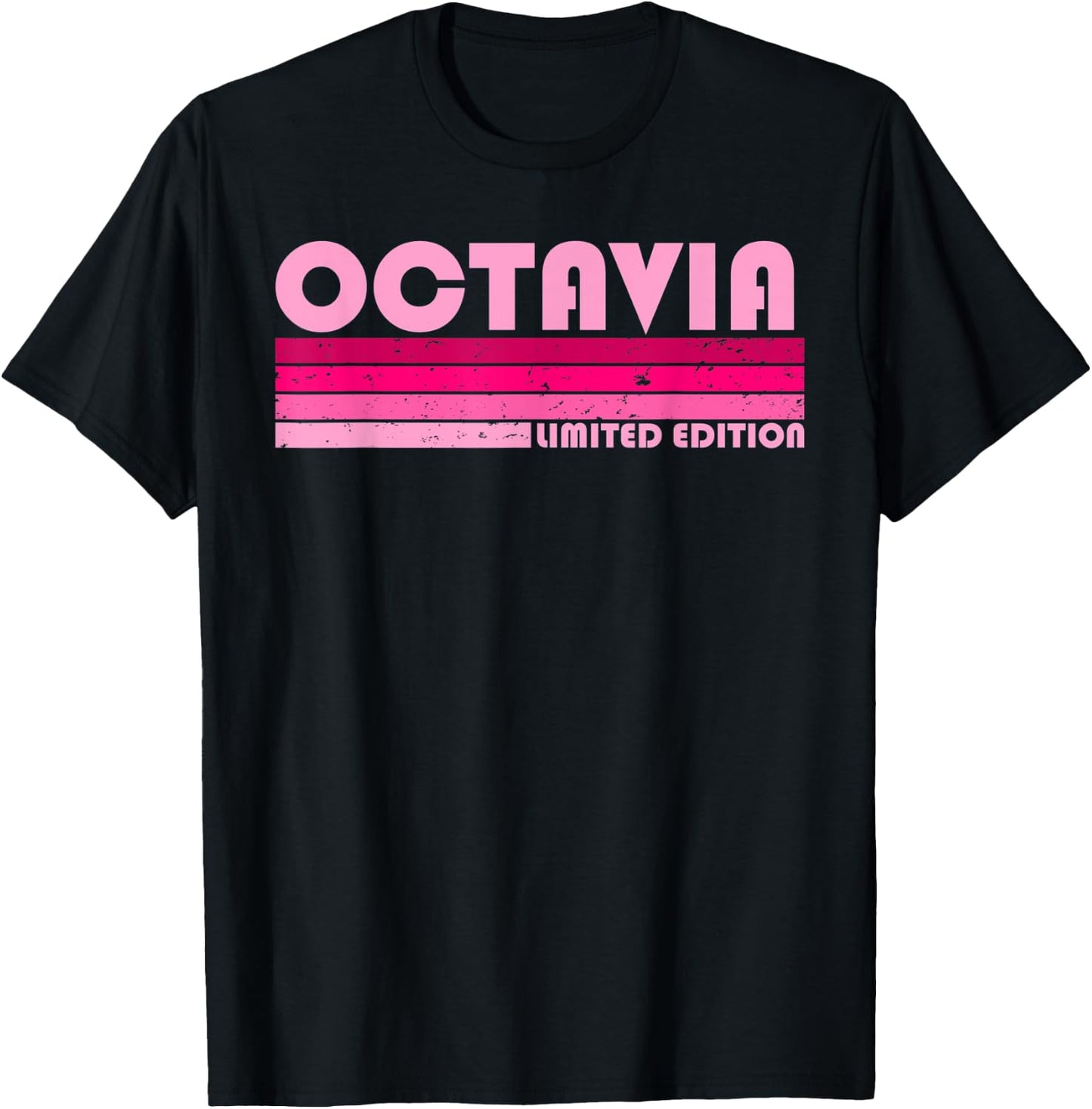 OCTAVIA Name Personalized Retro Vintage 80s 90s Birthday T-Shirt - T-Shirt | Black