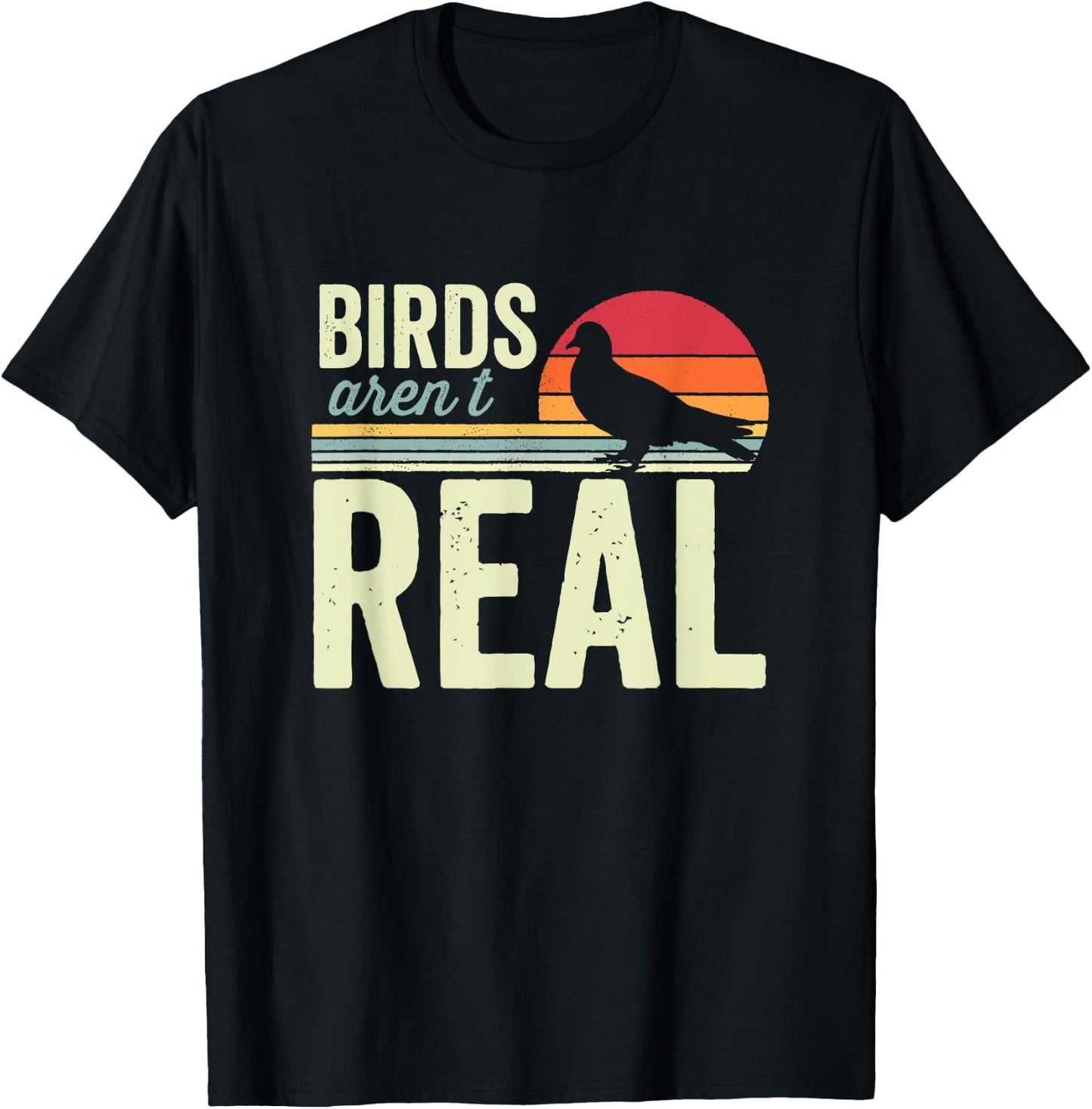 Birds Aren't Real Conspiracy Theory Surveillance T-Shirt - T-Shirt | Black