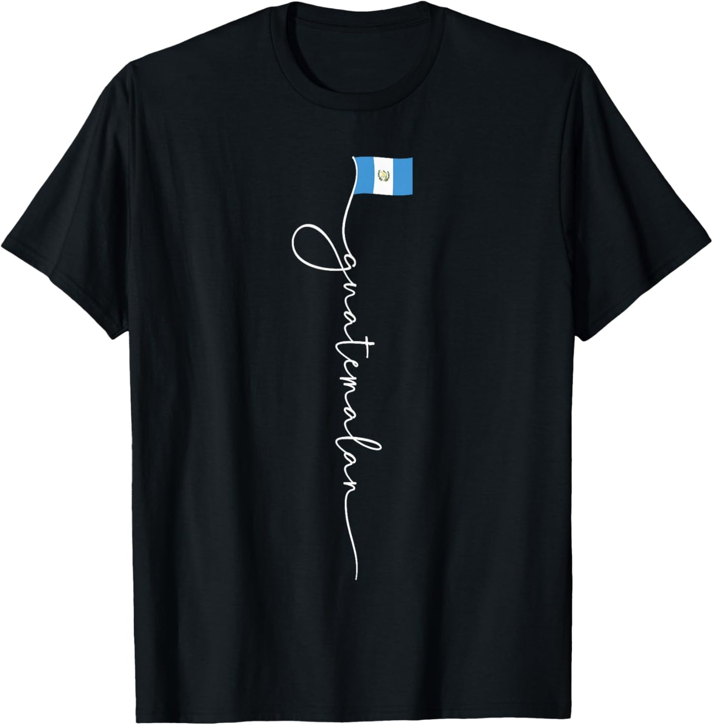 Guatemala Signature Guatemalan Flag T-Shirt - T-Shirt | Black