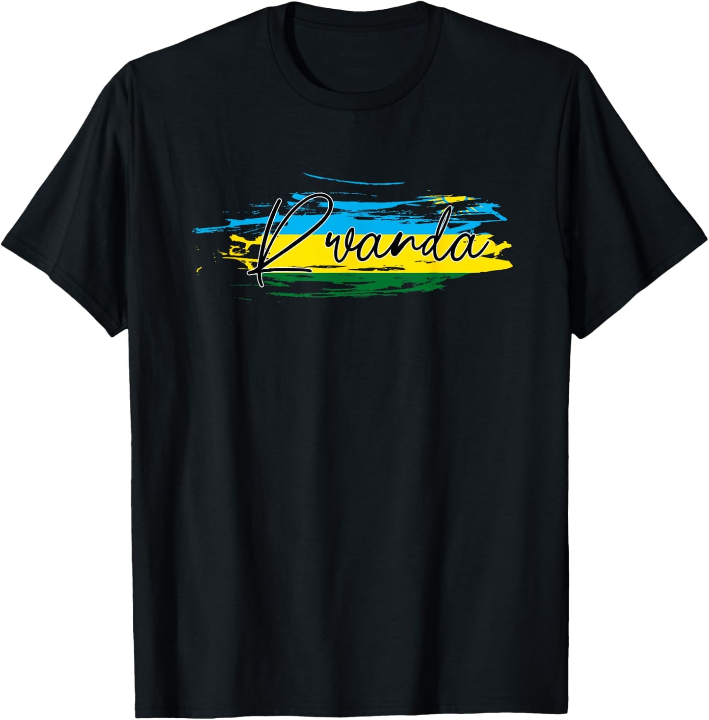 Rwanda Flag T-Shirt - T-Shirt | Black