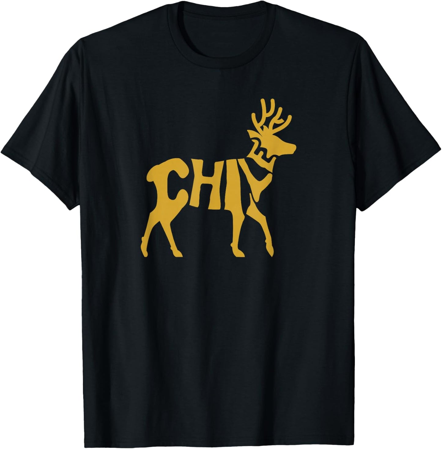 Chile Huemul Deer Word Art - Funny Animal T-Shirt - T-Shirt | Black