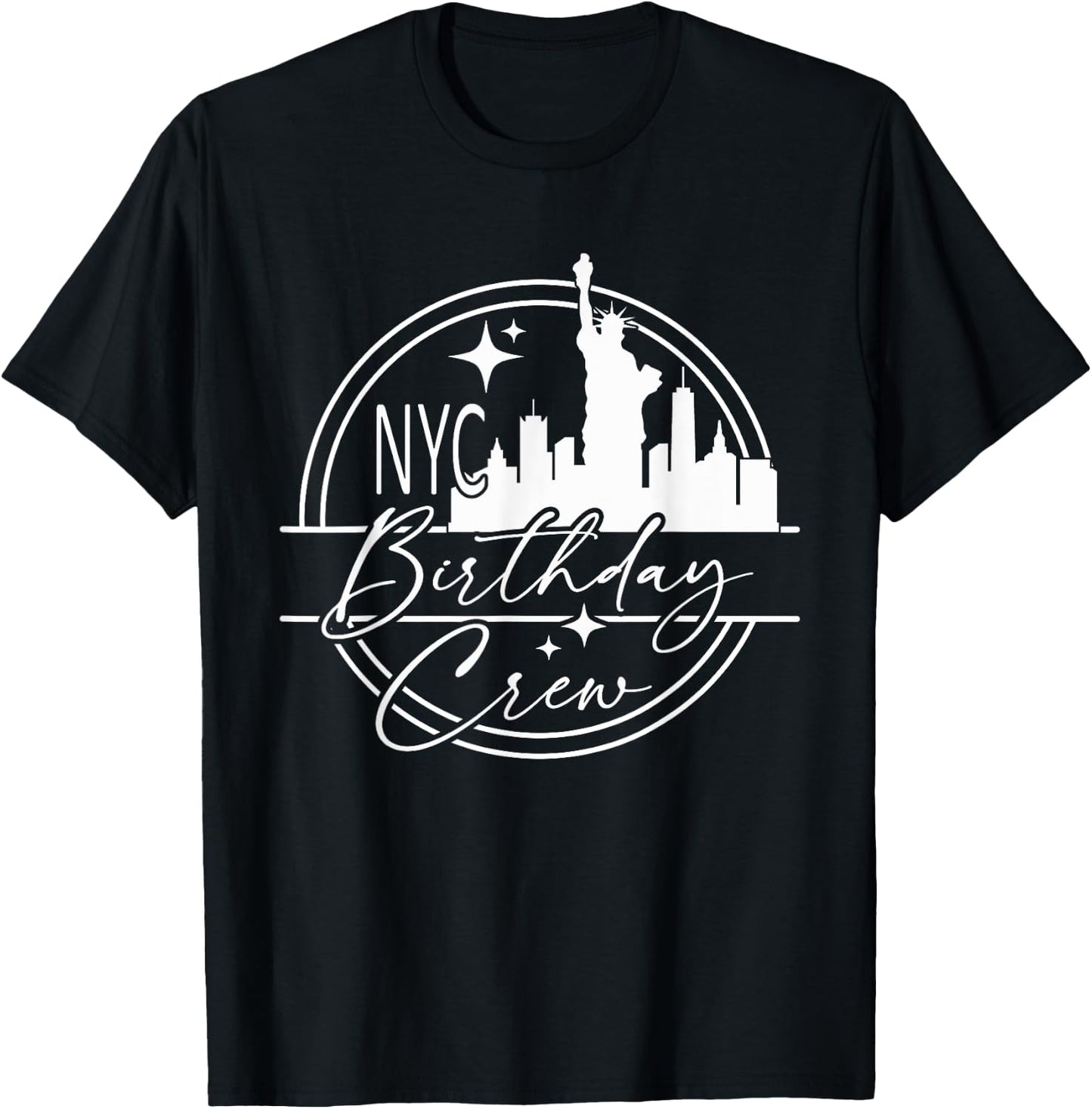 Birthday crew NYC Vacation, Matching 2023 New York City Trip T-Shirt - T-Shirt | Black