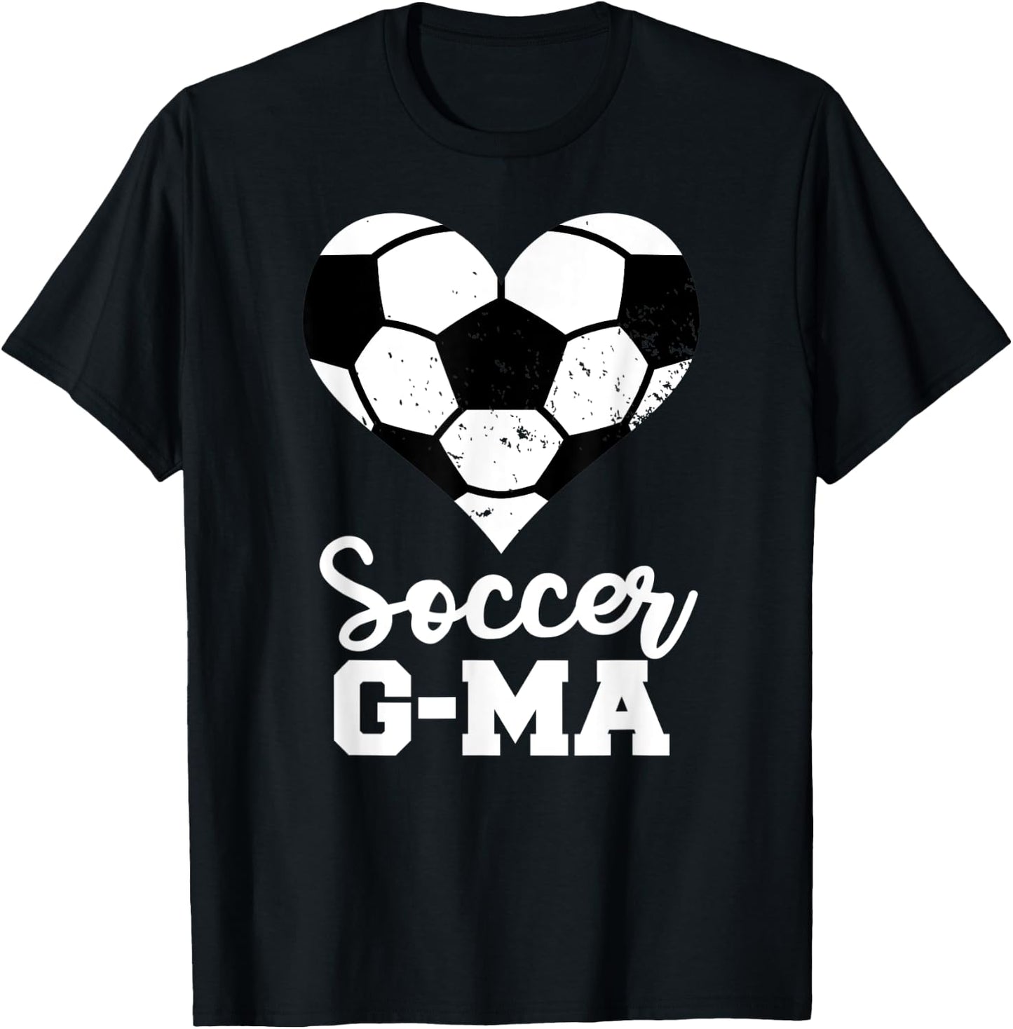 Soccer G-Ma Funny Soccer Heart Grandma G-Ma T-Shirt - T-Shirt | Black