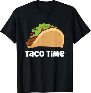 Funny Taco Tuesday It's Taco Time T-Shirt - T-Shirt | Black