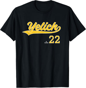 Vintage Gameday Christian Yelich Milwaukee MLBPA T-Shirt - T-Shirt | Black