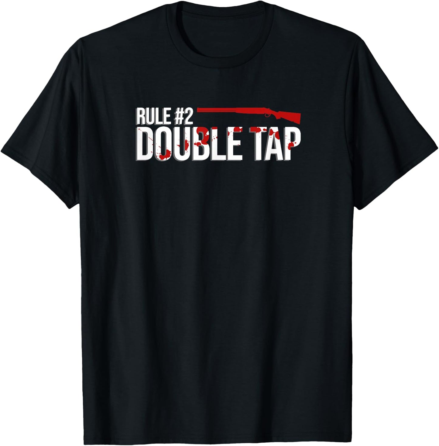Zombie Rule #2 Double Tap T-Shirt - T-Shirt | Black