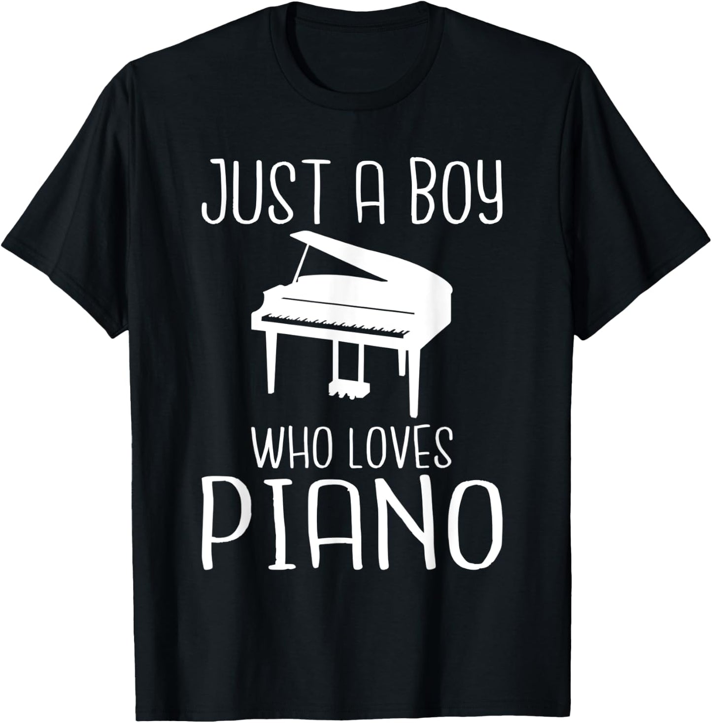 Just a Boy who loves Piano Musician Piano Boy T-Shirt - T-Shirt | Black