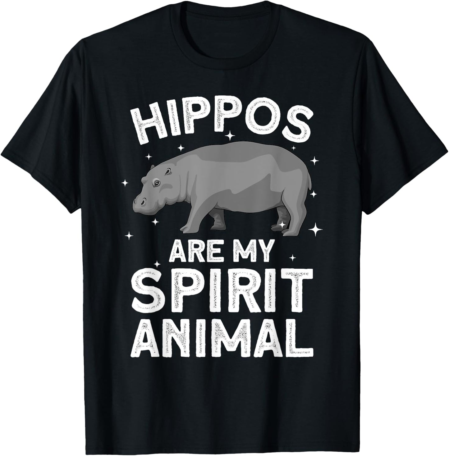 Funny Hippopotamus Design Women Animal Hippo Lover T-Shirt - T-Shirt | Black