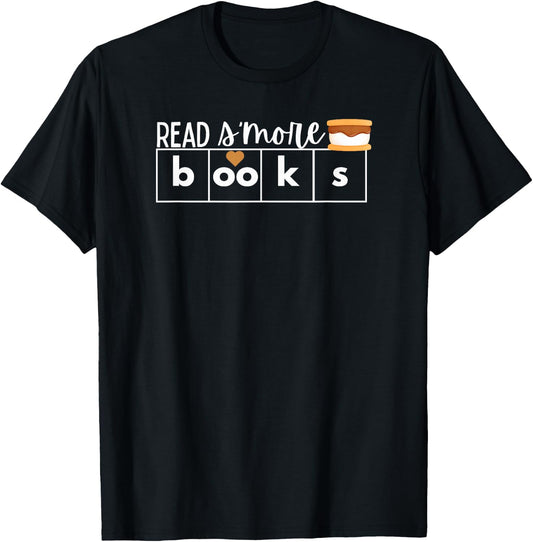 Read S'More Books Camping Themed Literacy Night T-Shirt - T-Shirt | Black