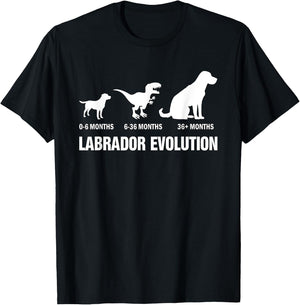 Labrador Retriever Evolution Dog Funny Saying T-Shirt - T-Shirt | Black