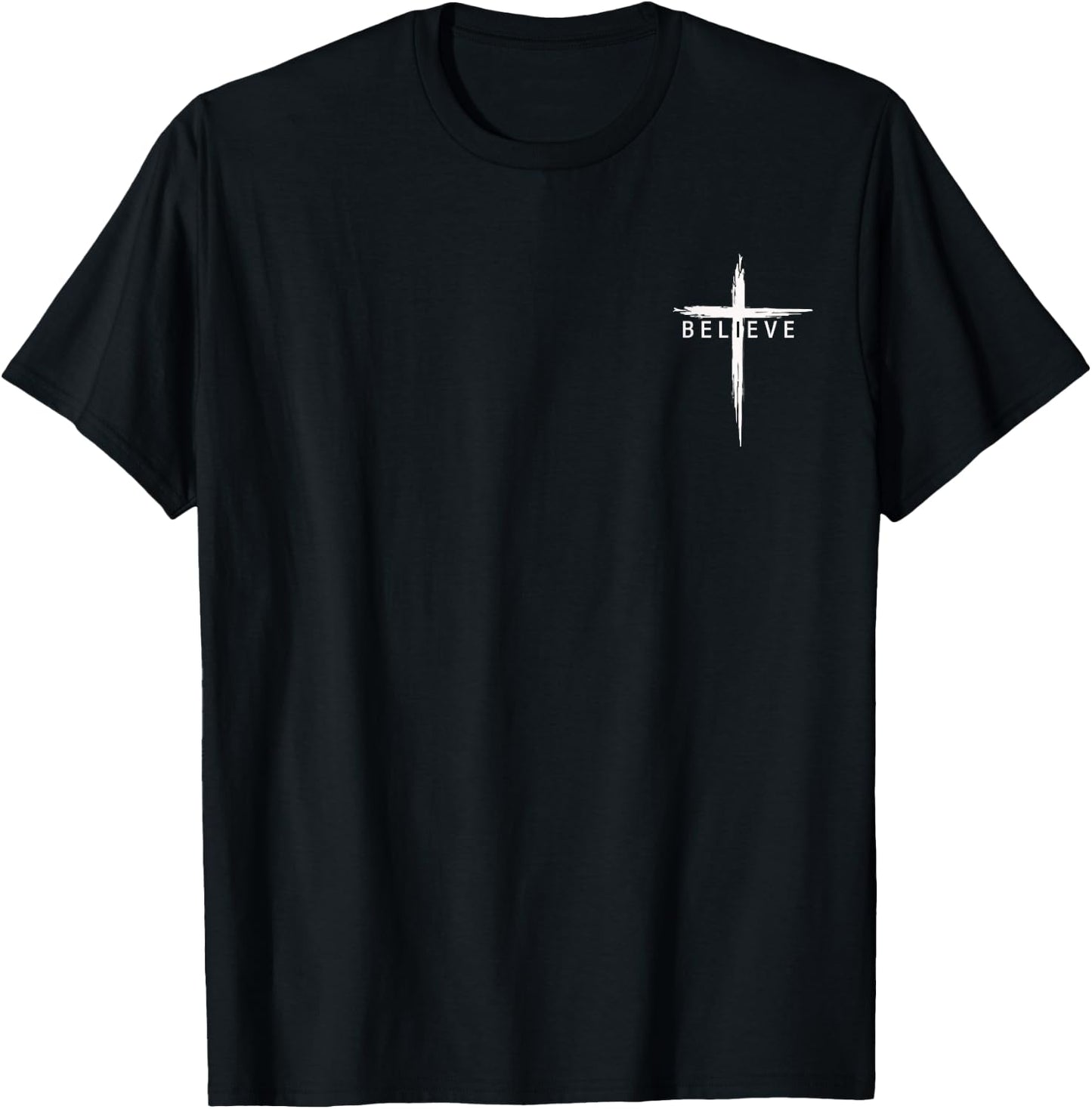 Believe Christian Cross Jesus Christ Christians Men Women T-Shirt - T-Shirt | Black