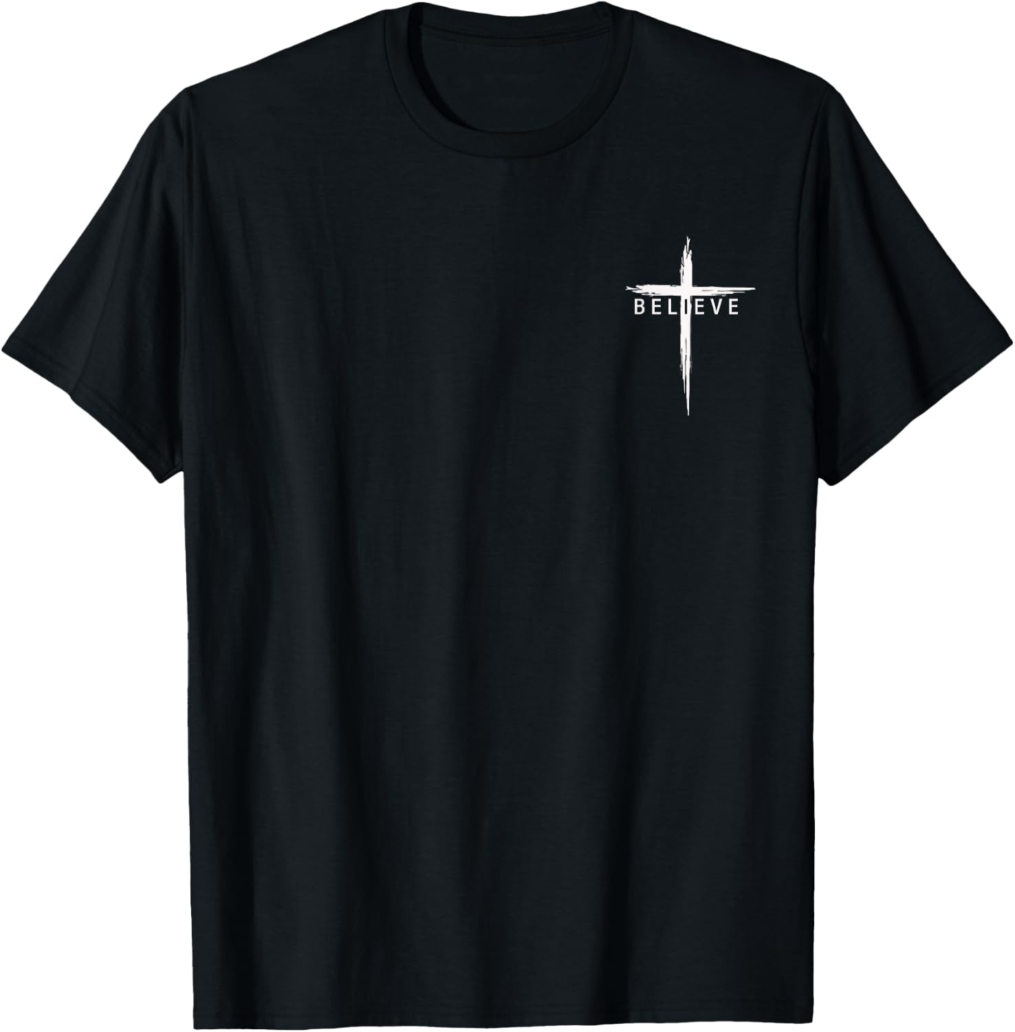 Believe Christian Cross Jesus Christ Christians Men Women T-Shirt - T-Shirt | Black