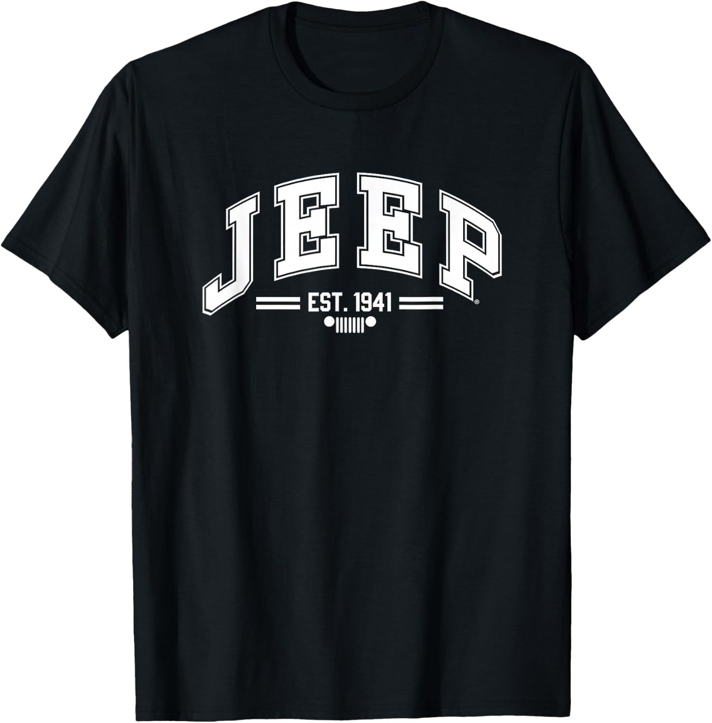 Jeep Collegiate (White Print) T-Shirt - T-Shirt | Black