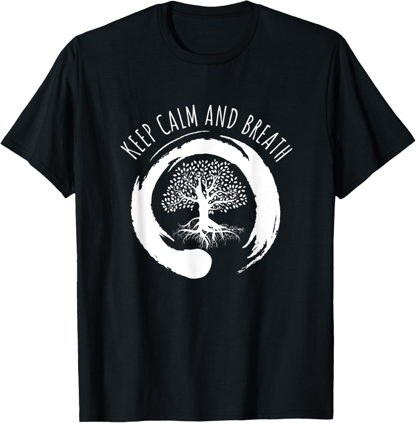 Keep Calm and Breath Meditation T-Shirt - T-Shirt | Black