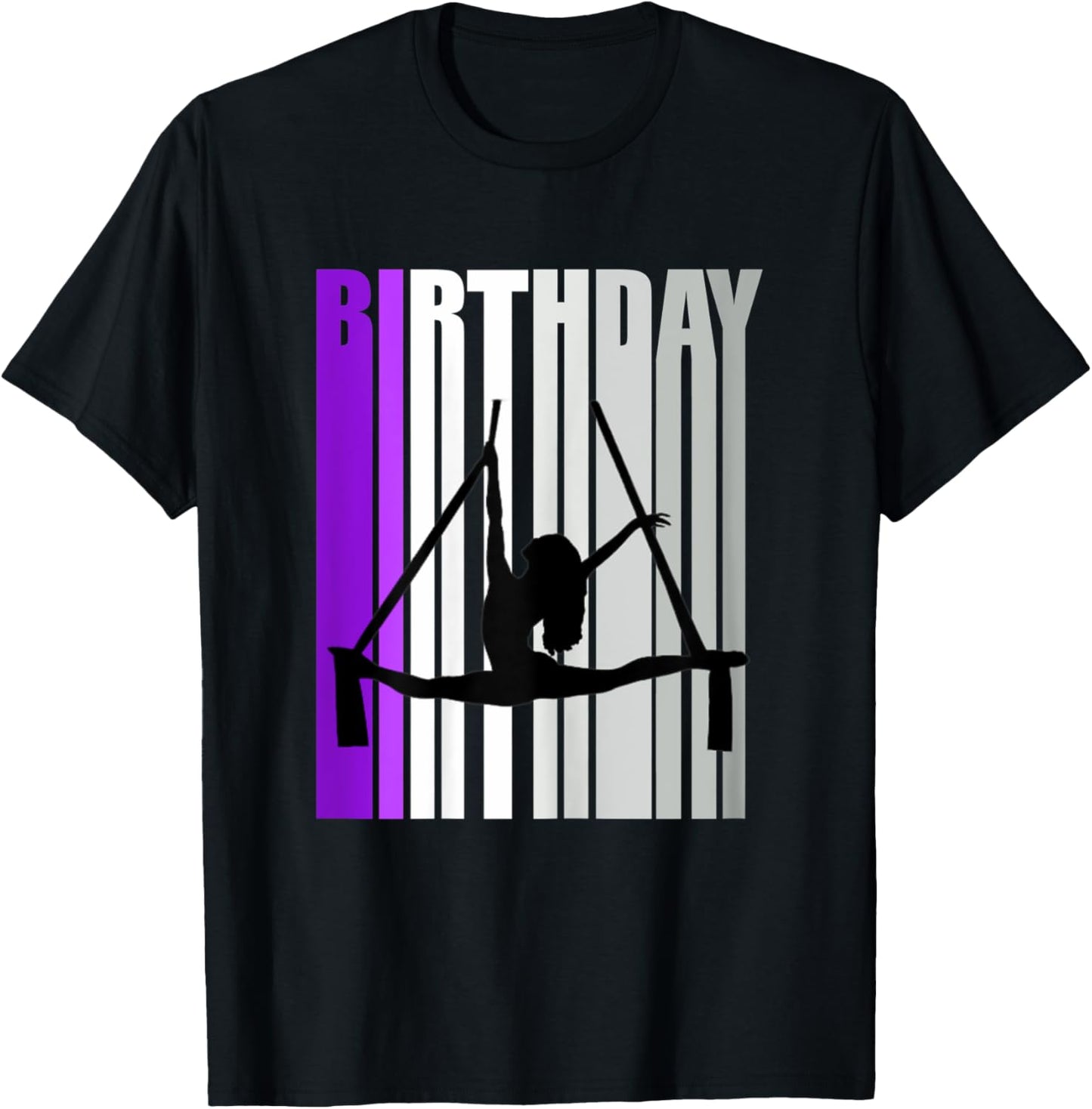 Pretty Purple Kids Air Dancer Birthday Aerialist Train Girl T-Shirt - T-Shirt | Black
