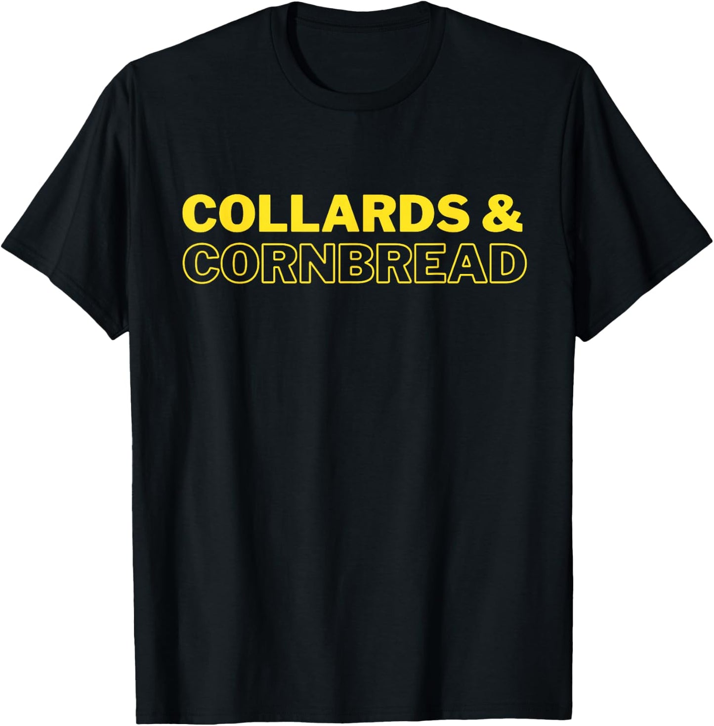 Collards & Cornbread Southern Food T-Shirt - T-Shirt | Black