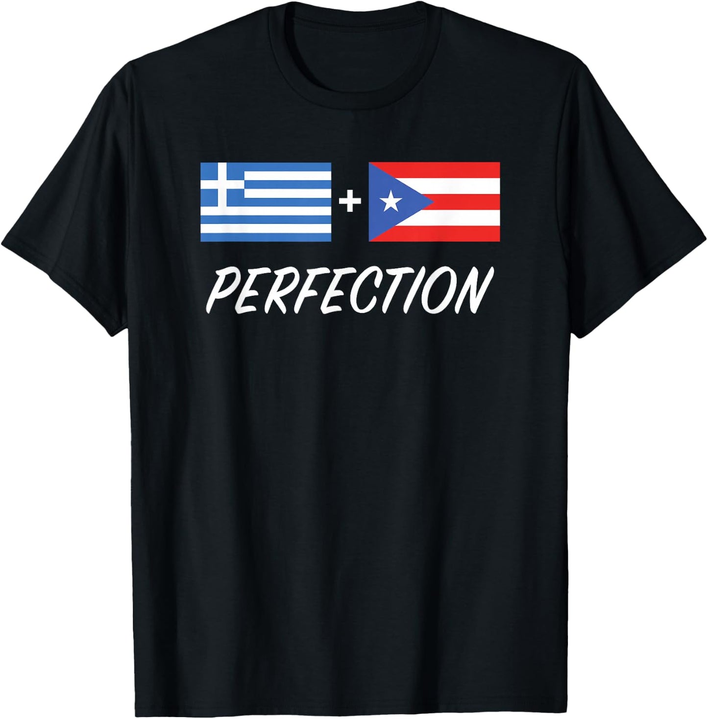 Greek Puerto Rican Flag Greece Puerto Rico Heritage T-Shirt - T-Shirt | Black